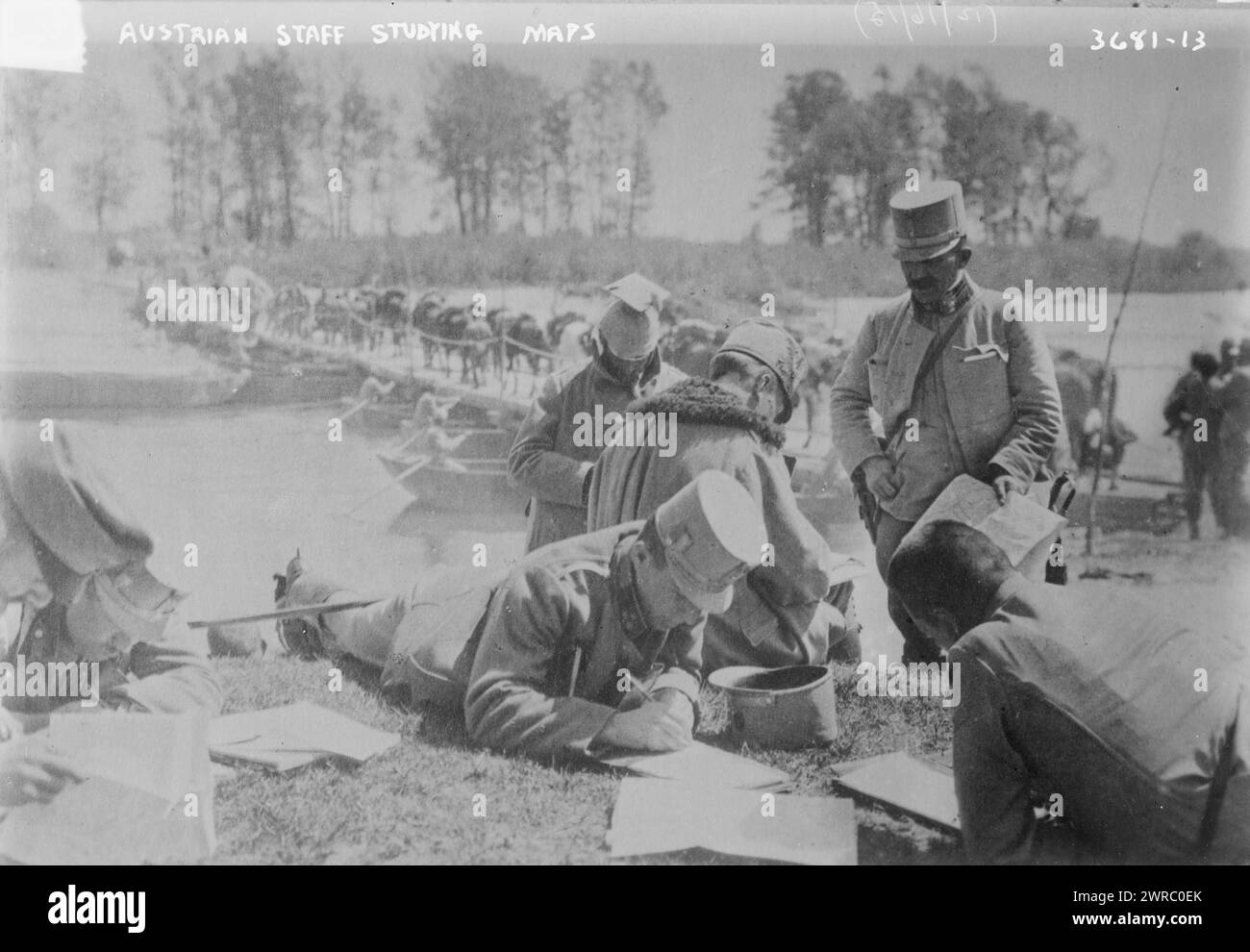Austrian staff study maps, 1915 dicembre 6, Glass negative, 1 negative: Glass Foto Stock