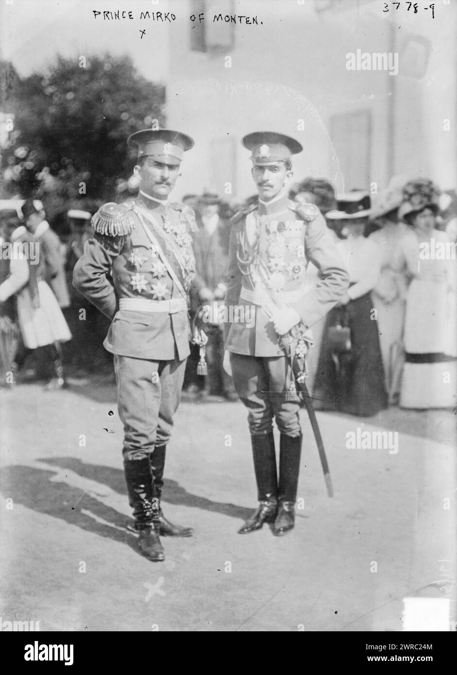 Principe Mirko di Monten. Cioè, Montenegro, tra circa 1915 e ca. 1920, Glass negative, 1 negativo: Glass Foto Stock