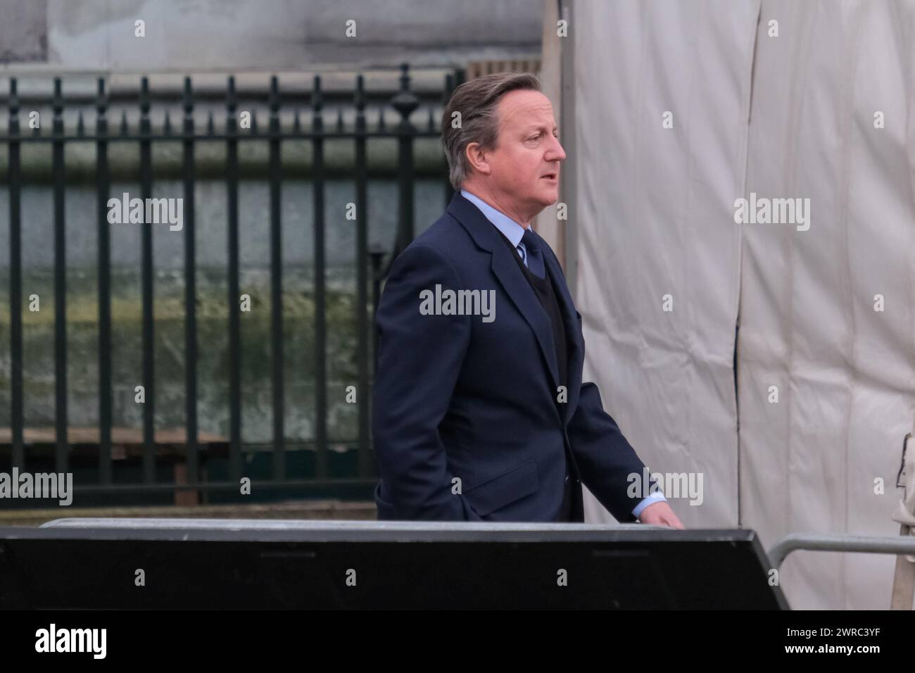 Londra, Regno Unito, 11 marzo 2024. Lord Cameron arriva al servizio del Commonwealth Day all'Abbazia di Westminster. Credito: Fotografia dell'undicesima ora/Alamy Live News Foto Stock