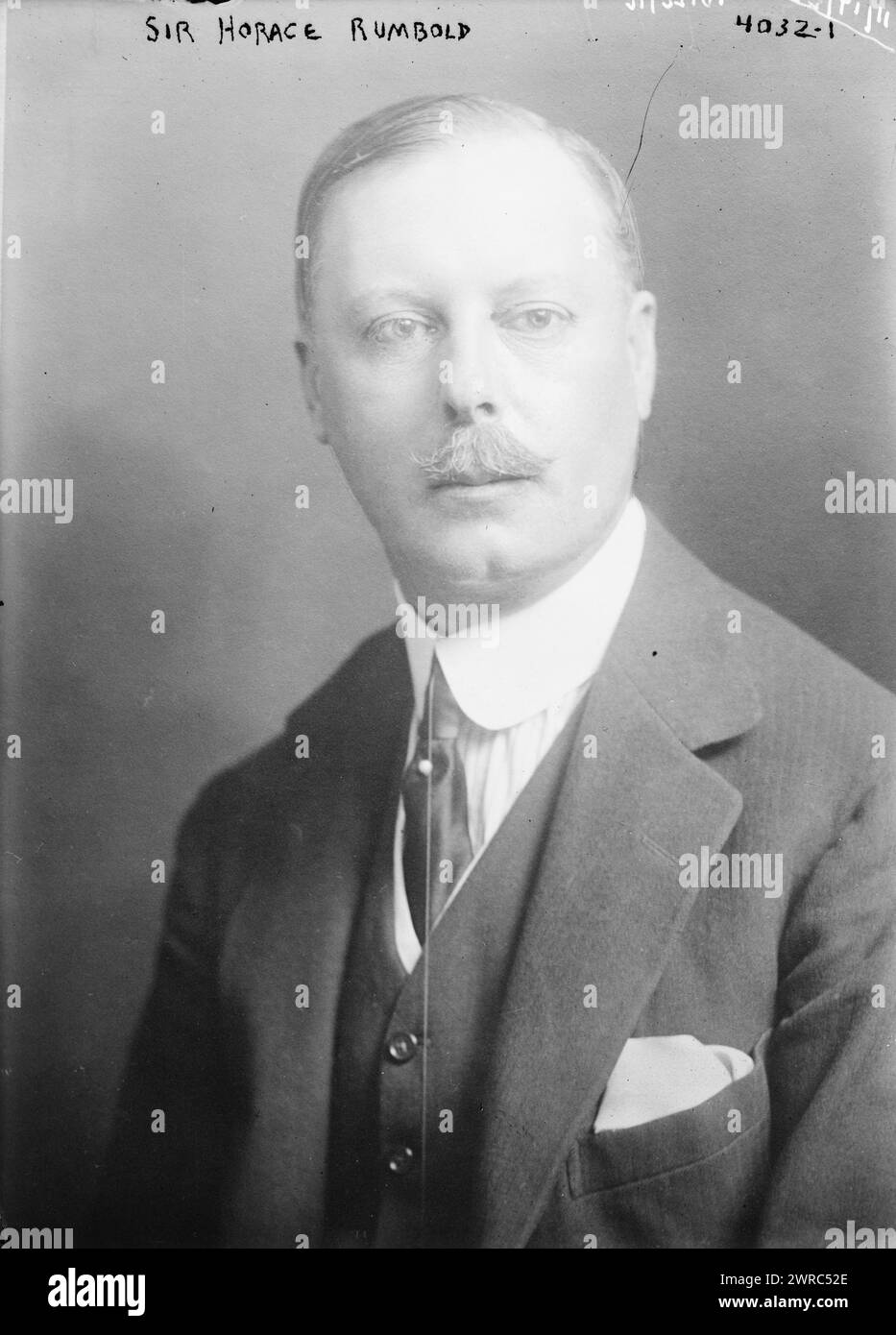 Sir Horace Rumbold, tra CA. 1915 e ca. 1920, Glass negative, 1 negativo: Glass Foto Stock