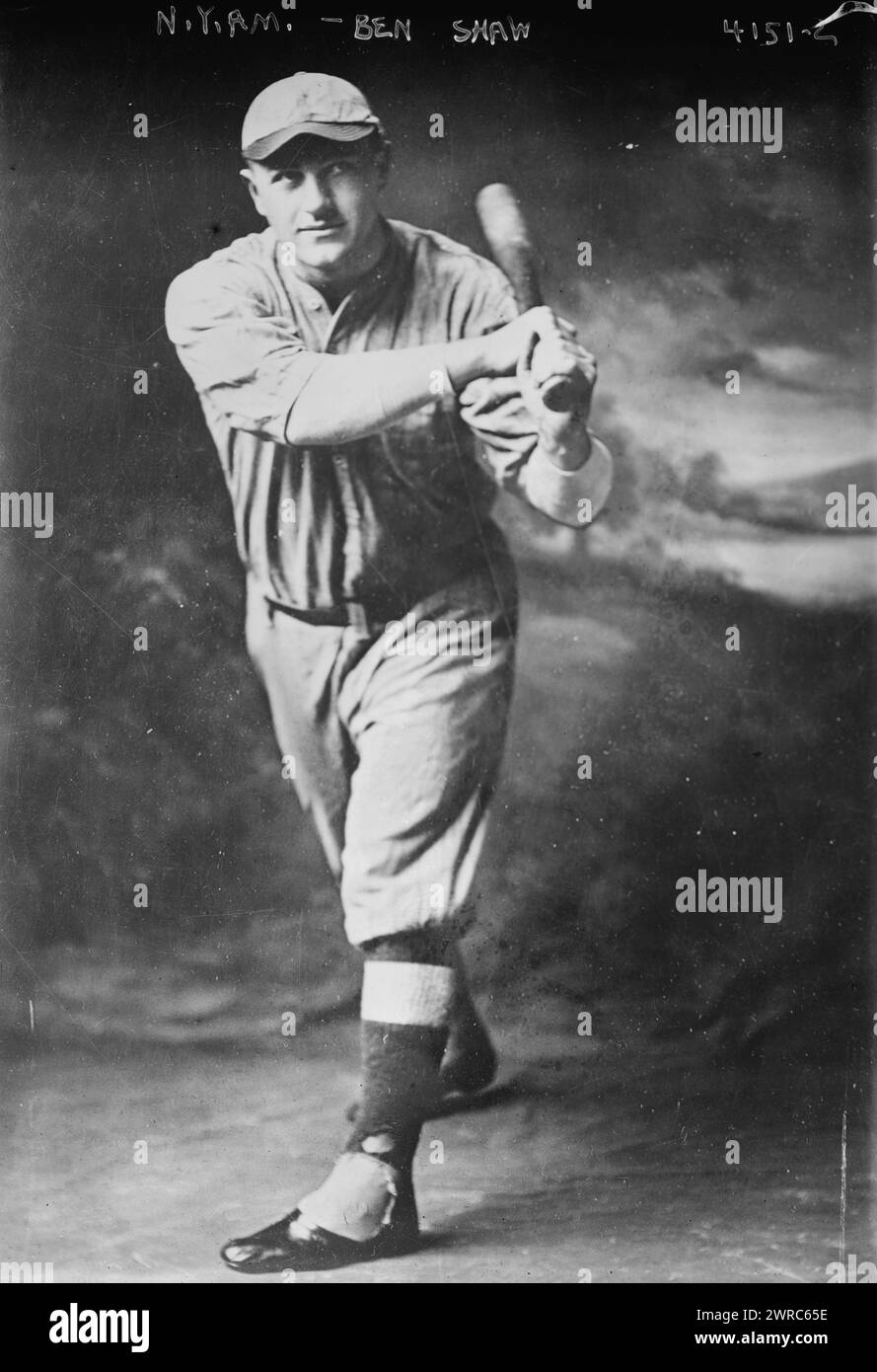 Ben Shaw, New York AL Prospect in Spring of 1917 (baseball), 1917, Glass negative, 1 negative: Glass Foto Stock