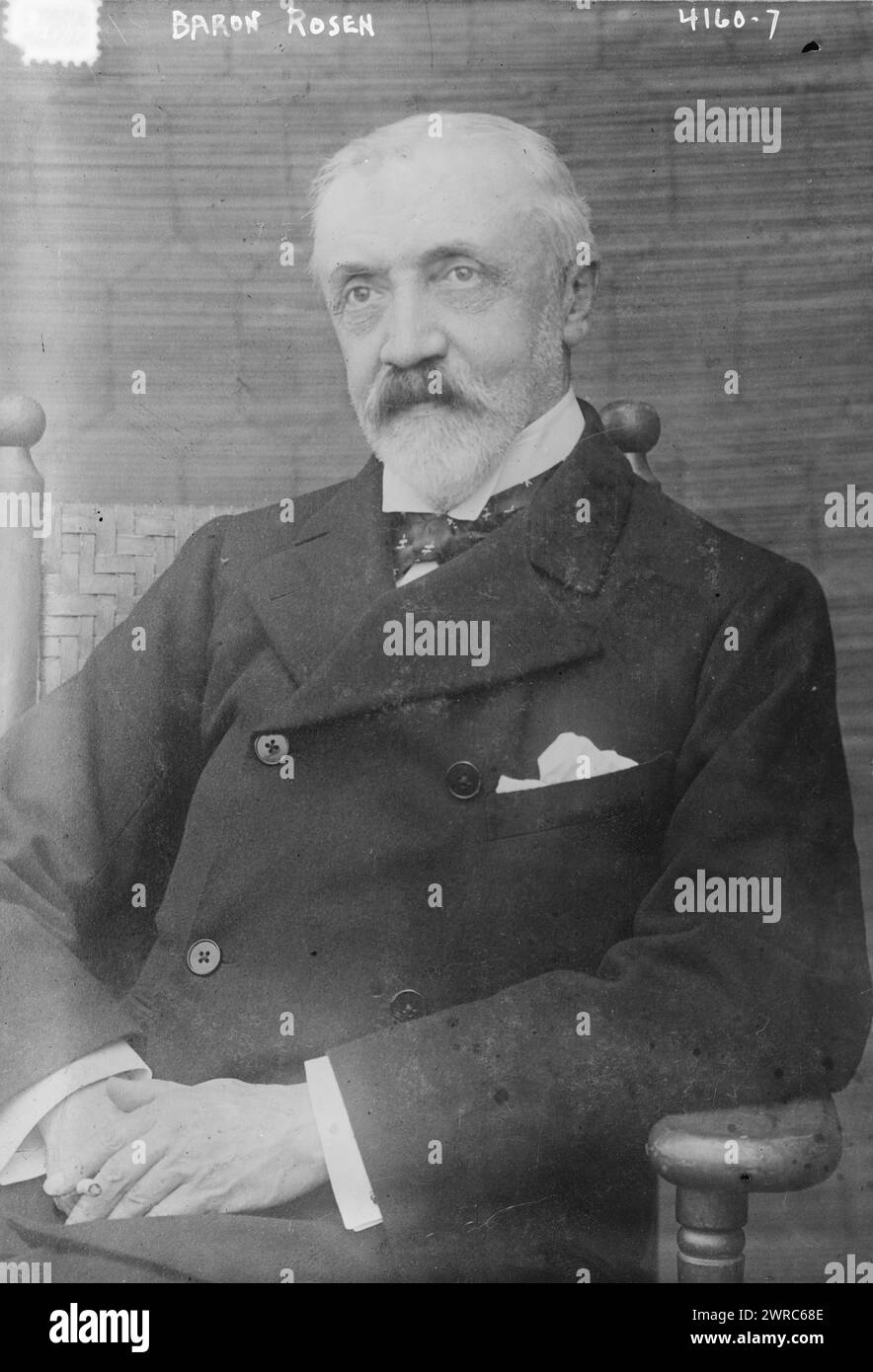 Barone Rosen, fotografia mostra il diplomatico russo barone Roman Romanovich Rosen (1847-1921)., 1917 marzo 21, Glass negative, 1 negative: Glass Foto Stock
