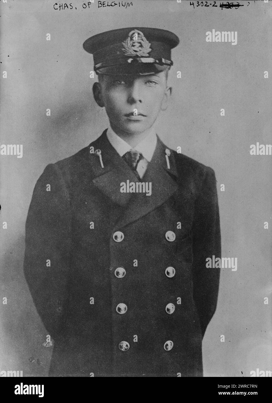 CAN. Del Belgio, la fotografia mostra il principe Carlo, conte delle Fiandre, principe del Belgio (1903-1983)., tra ca. 1915 e ca. 1920, Glass negative, 1 negativo: Glass Foto Stock