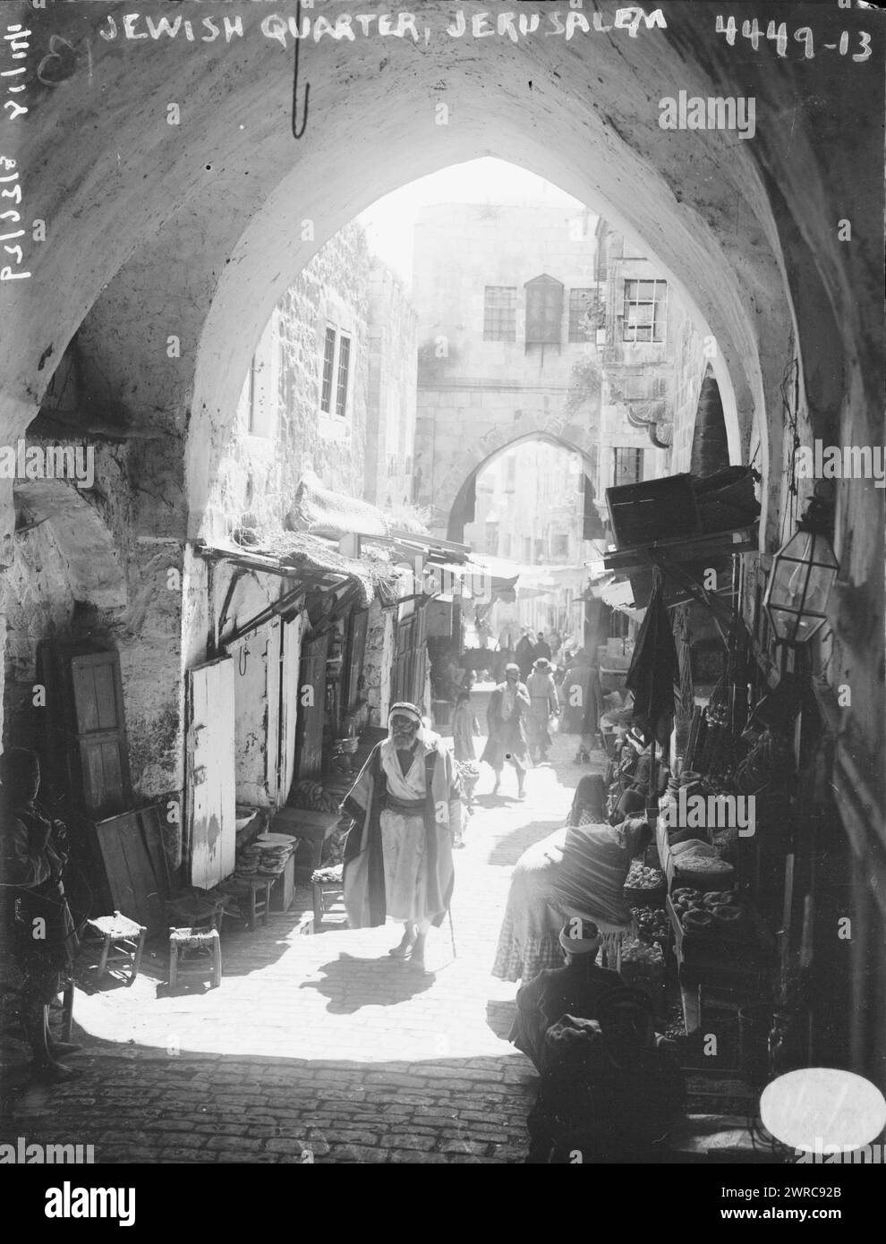 Quartiere ebraico, Gerusalemme, 1918 novembre 11, Glass negative, 1 negativo: Vetro Foto Stock