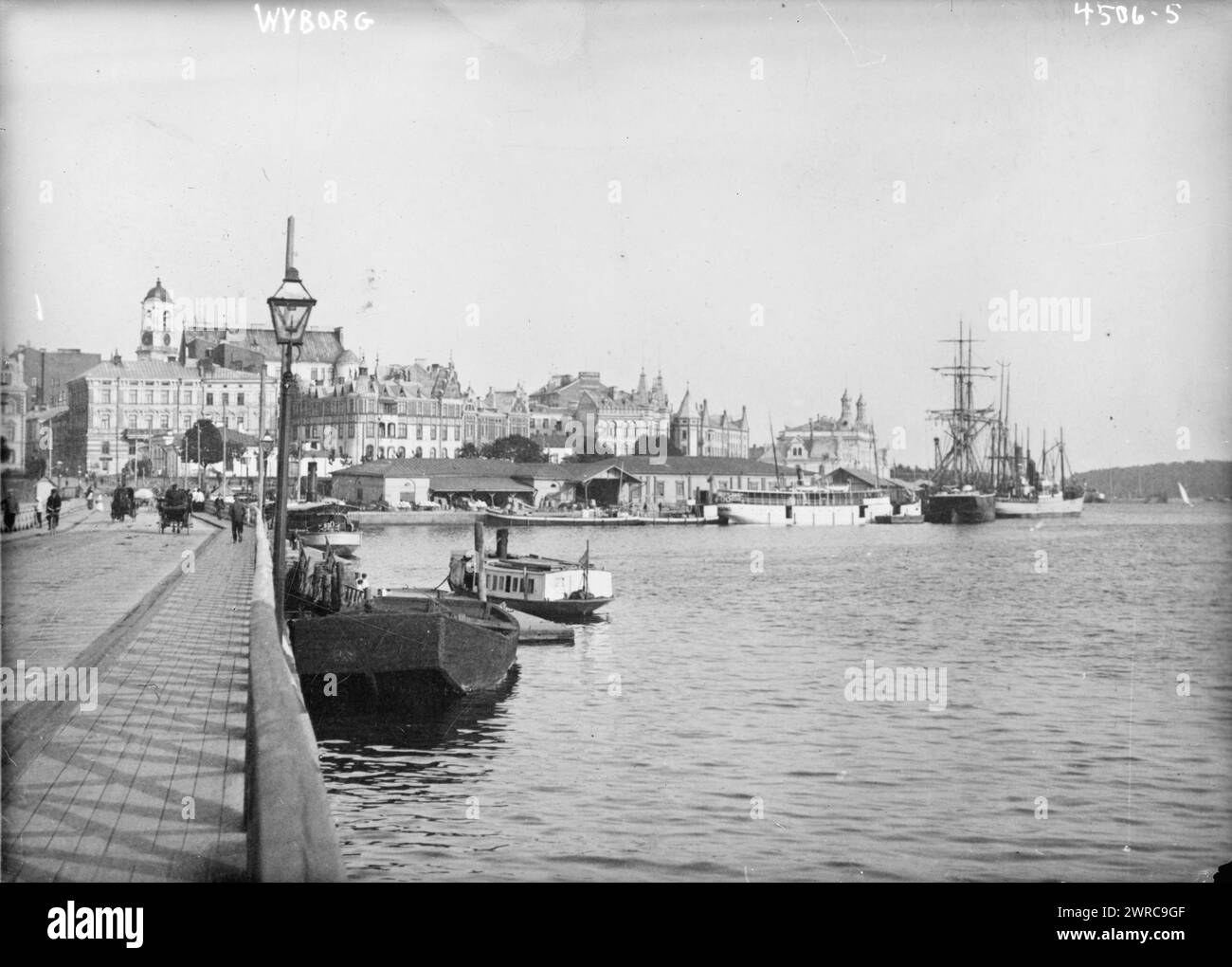 Wyborg Finlandia, la fotografia mostra un porto a Vyborg, Oblast' di Leningrado, Russia. Vyborg faceva parte della Finlandia. 1915 e ca. 1920, Glass negative, 1 negativo: Glass Foto Stock