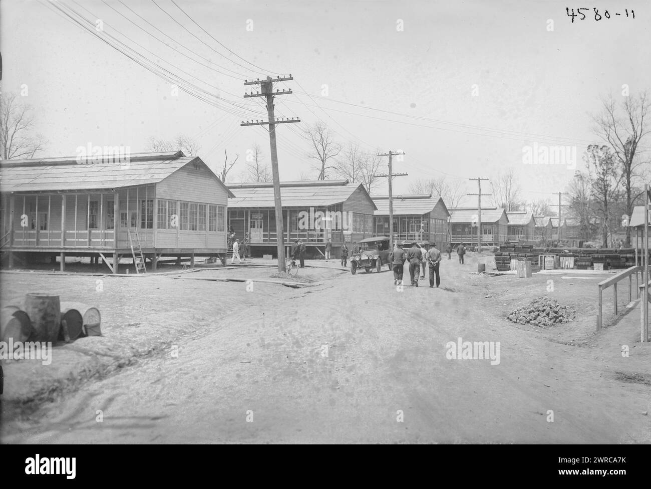 War Hospital, Iselin, foto mostra gli edifici dell'ospedale generale dell'esercito americano, Colonia, vicino a Iselin, New Jersey. L'ospedale è stato costruito durante la prima guerra mondiale, 1918 o 1919, guerra mondiale, 1914-1918, vetri negativi, 1 negativo: vetro Foto Stock