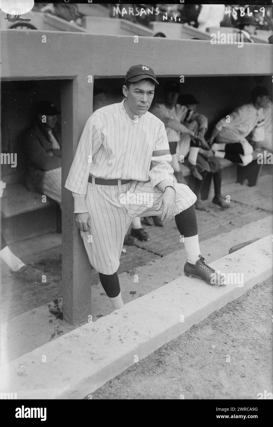 Armando Marsans, New York AL (baseball), foto mostra il giocatore di baseball cubano Armando Marsans (1887-1960)., 1918, Glass negative, 1 negativo: Vetro Foto Stock