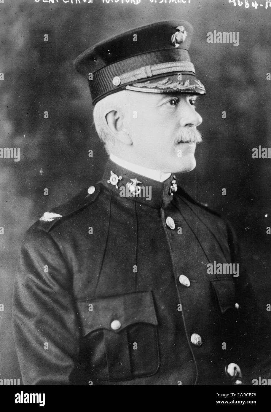 Gen. Cyrus Radford U.S.M.C., la fotografia mostra il generale Cyrus Sugg Radford (1868-1951) che ha prestato servizio nel corpo dei Marines degli Stati Uniti., tra ca. 1915 e ca. 1920, Glass negative, 1 negativo: Glass Foto Stock