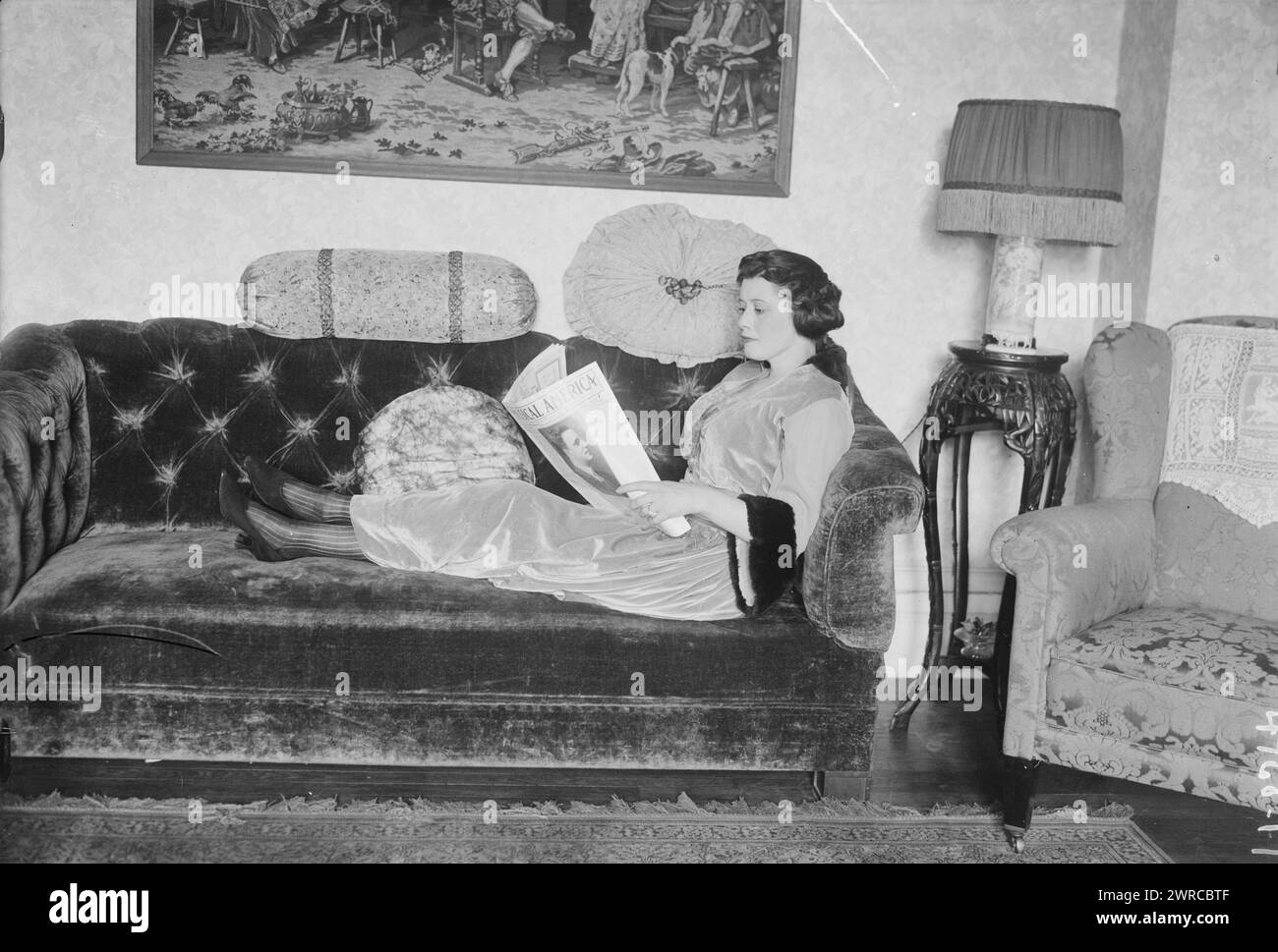 Mellish, la fotografia mostra la cantante d'opera Mary Flannery Mellish (1890-1955)., 1918 novembre 27, Glass negatives, 1 negative: Glass Foto Stock