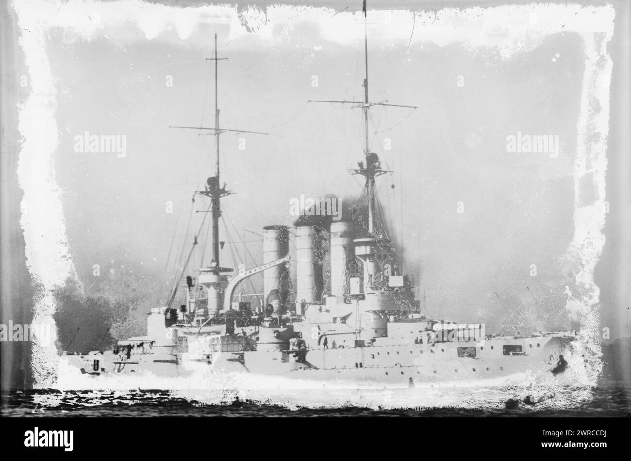 LOTHRINGEN, la fotografia mostra la SMS Lothringen, una nave da battaglia della Marina imperiale tedesca. 1915 e ca. 1920, Glass negative, 1 negativo: Glass Foto Stock