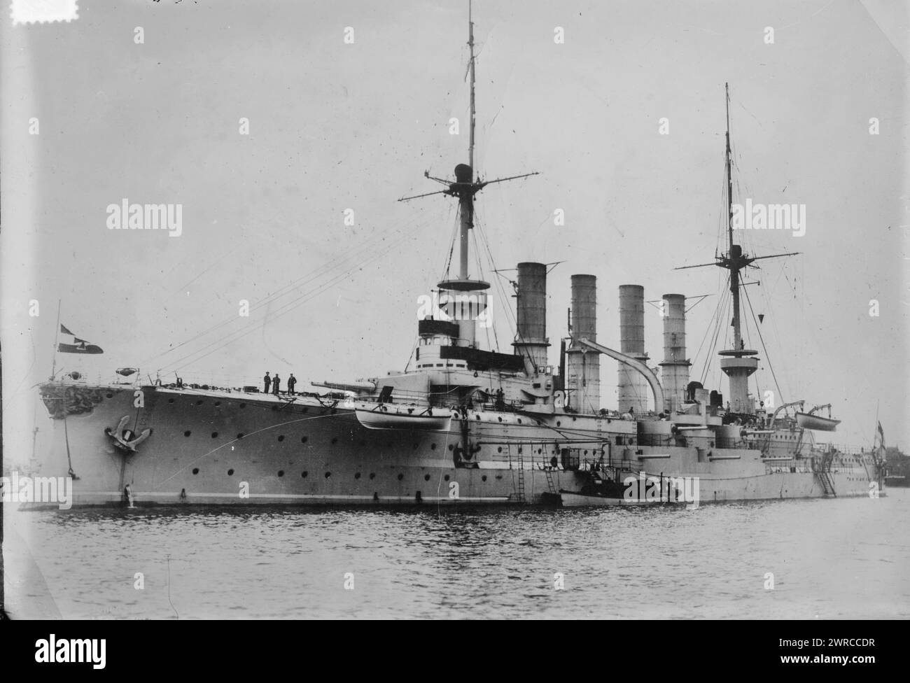 ROON, la fotografia mostra la SMS Roon, una nave corazzata della Marina imperiale tedesca. 1915 e ca. 1920, Glass negative, 1 negativo: Glass Foto Stock