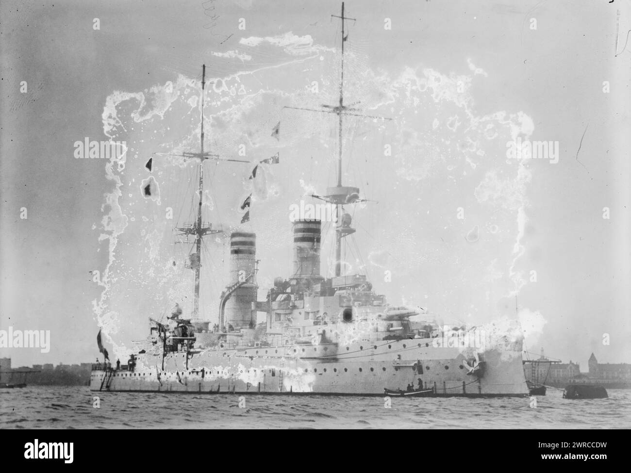 BARBAROSSA, la fotografia mostra la SMS Kaiser Barbarossa, una nave da battaglia della Marina imperiale tedesca, tra ca. 1915 e ca. 1920, Glass negative, 1 negativo: Glass Foto Stock