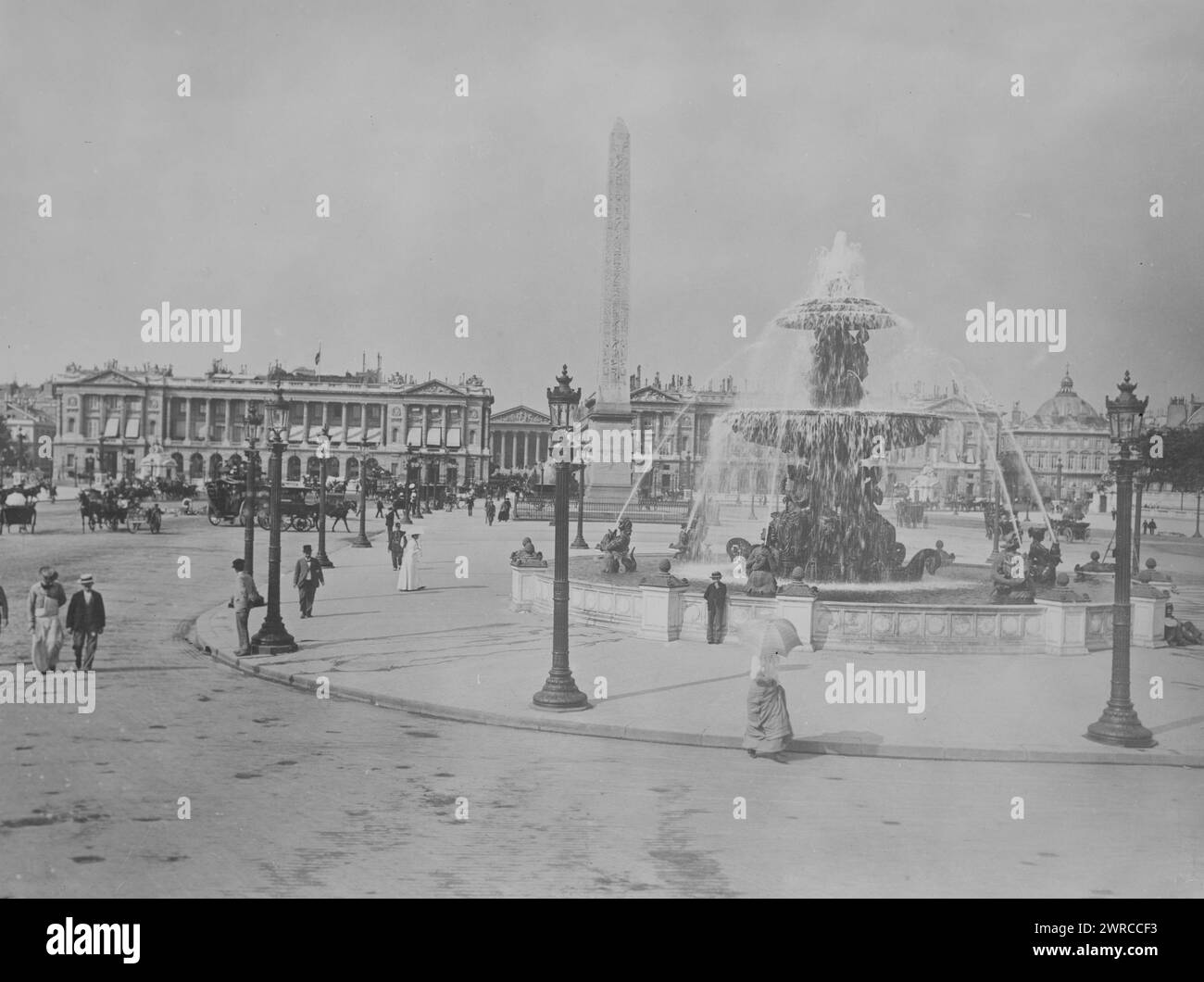 Place de la Concorde, Parigi, tra ca. 1915 e ca. 1920, Glass negative, 1 negativo: Glass Foto Stock