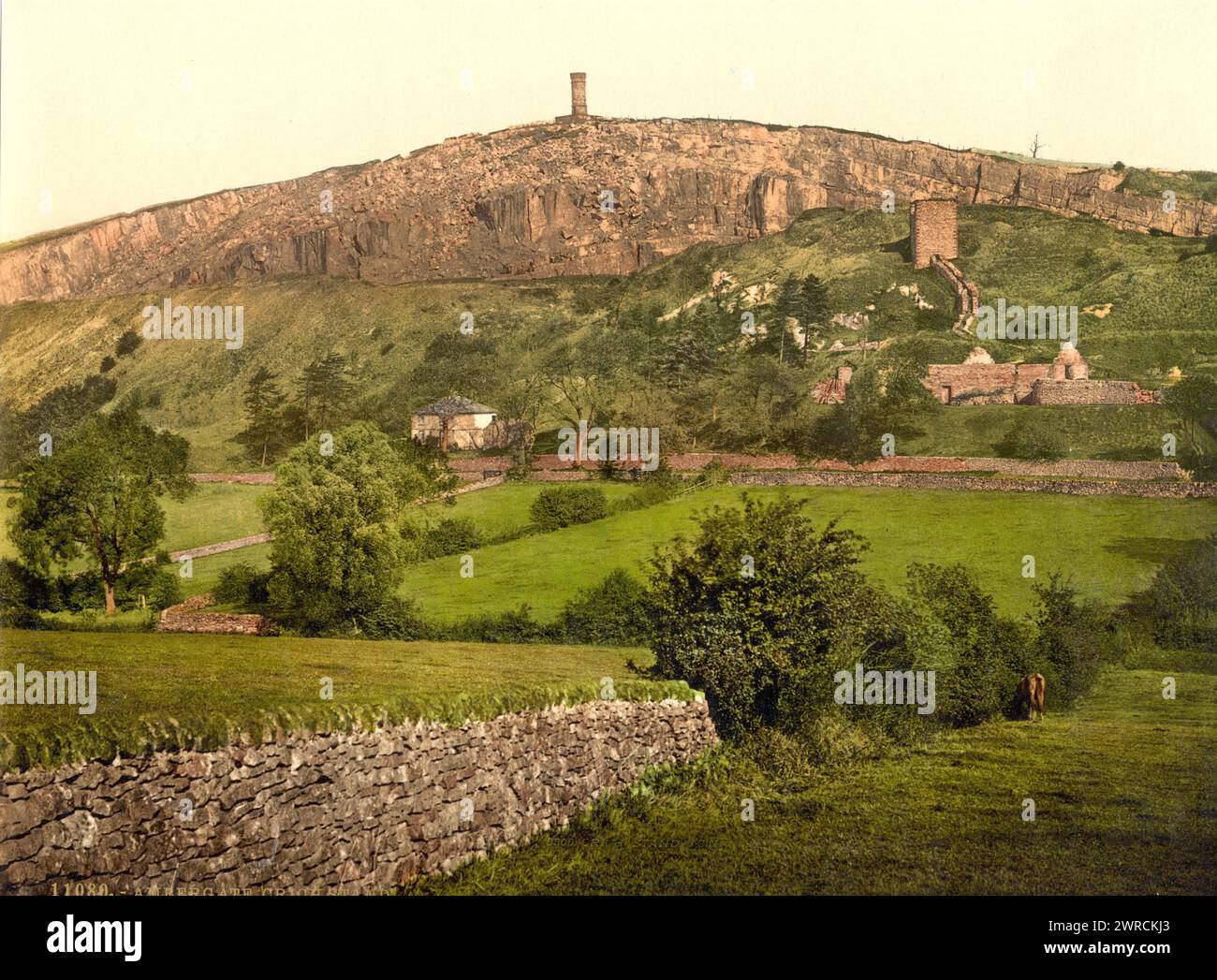 Ambergate, Crich Stand, Derbyshire, Inghilterra, tra ca. 1890 e ca. 1900., Inghilterra, Derbyshire, Color, 1890-1900 Foto Stock