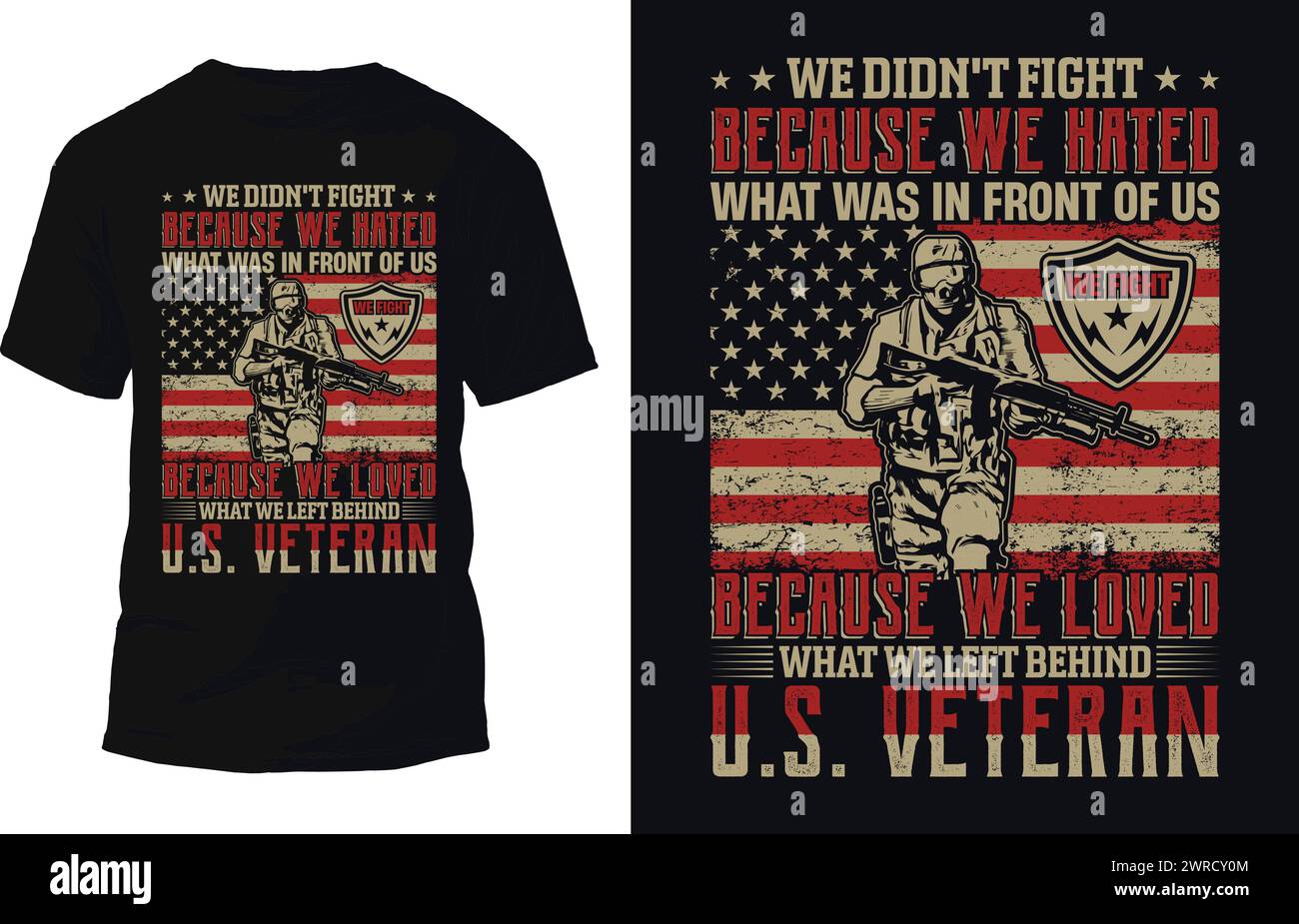 T-shirt americana veterano Design Vector Illustrazione Vettoriale