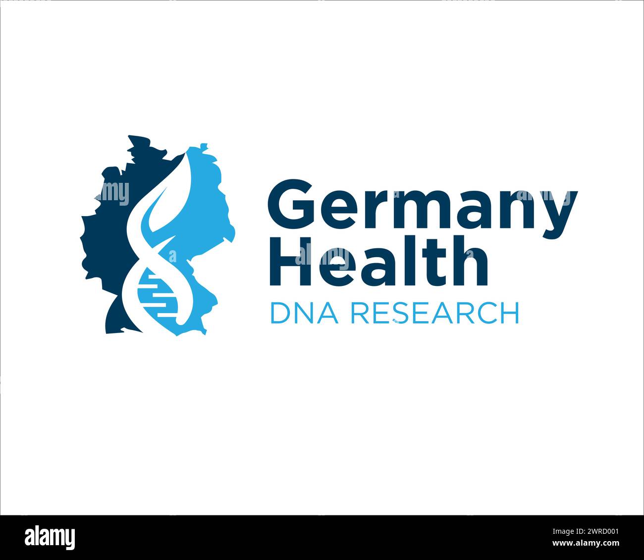 germania sanità e dna salute logo per il servizio medico Illustrazione Vettoriale