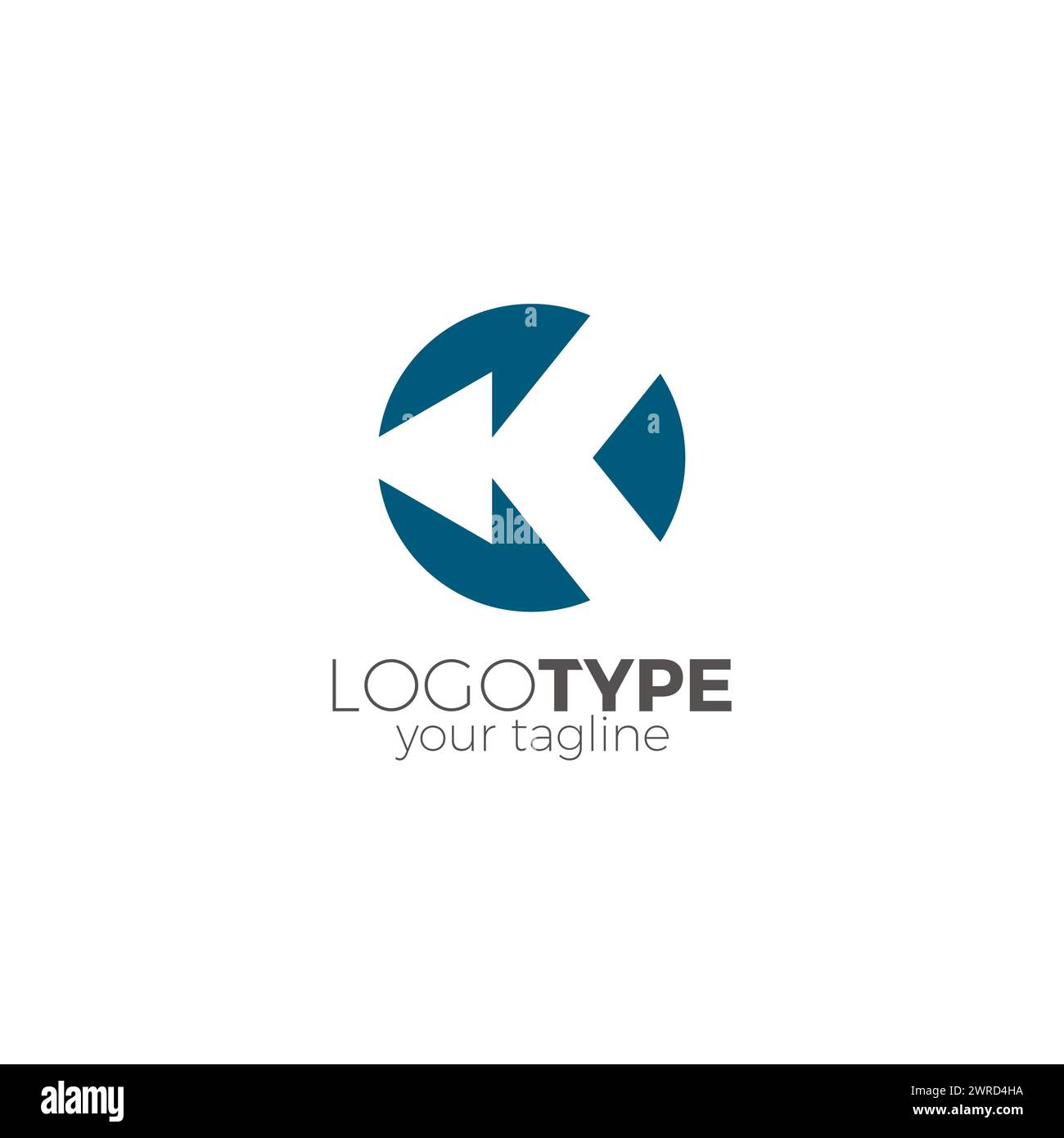 K Logo Design semplice. Icona lettera K. Illustrazione Vettoriale