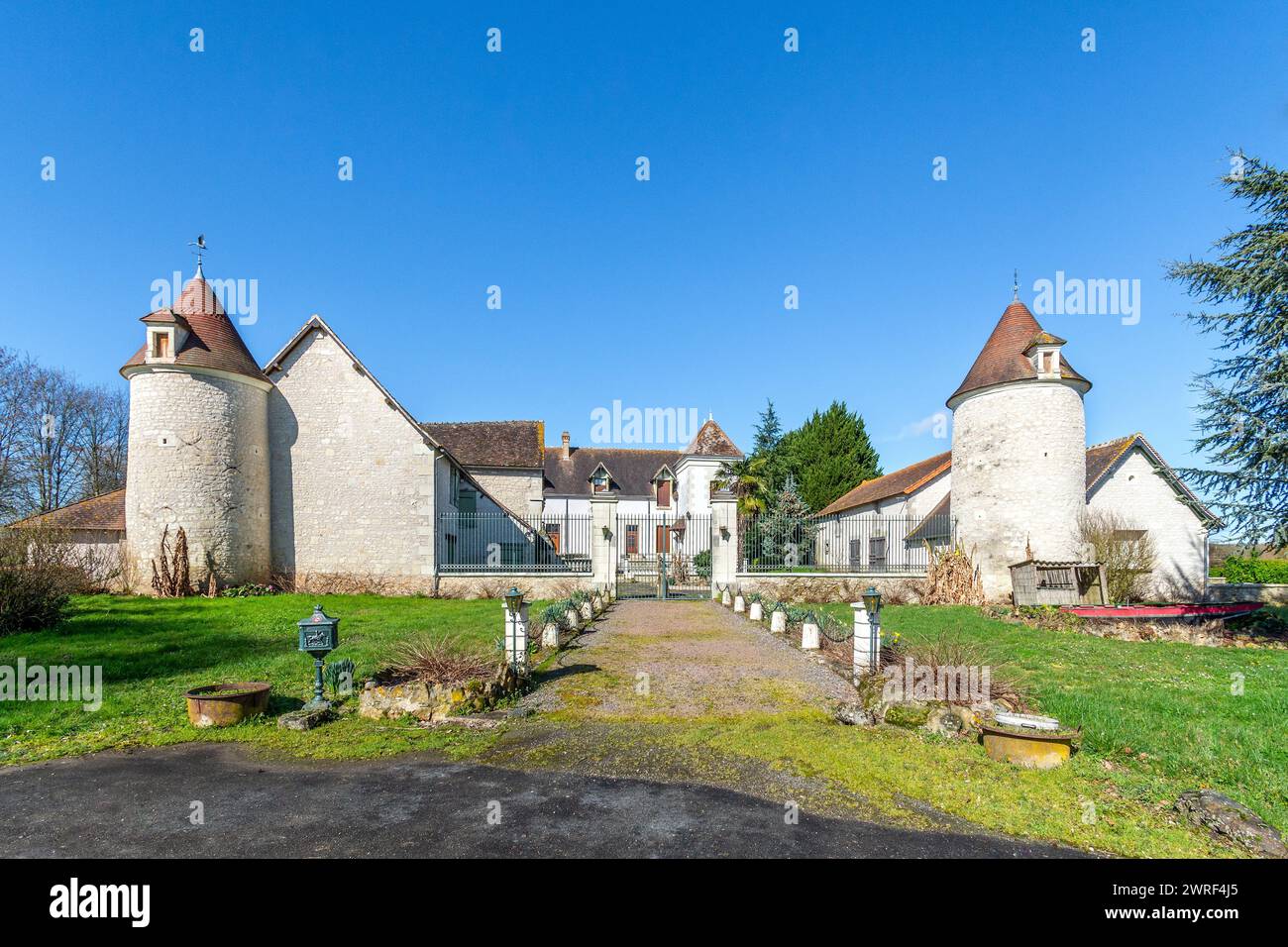 Chateau de Tourneau (ex ristorante), Martizay, Indre (36), Francia. Foto Stock