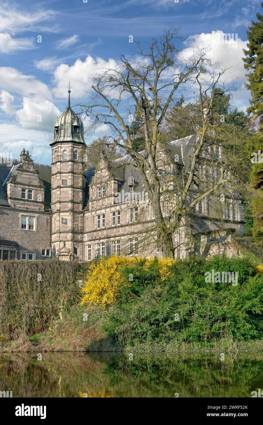 Castello di Hämelschenburg nella regione di Weserbergland, bassa Sassonia, Germania Foto Stock