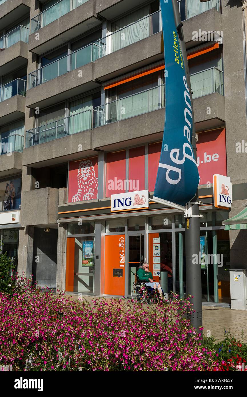 Agence ING a la Panne | Agenzia bancaria ING di De Panne Foto Stock