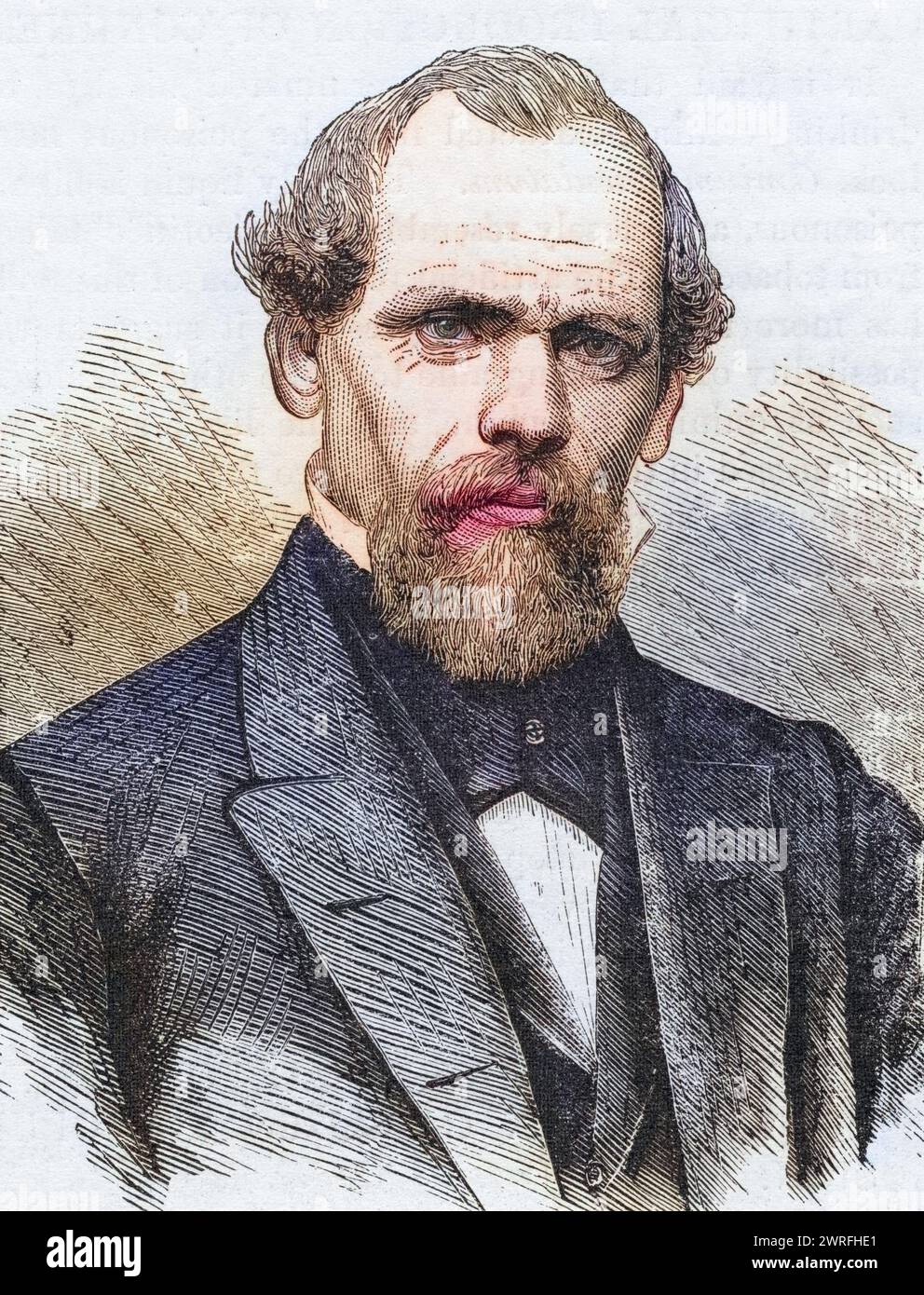 John Augustus Roebling (1806-1869) Amerikanischer Bauingenieur. Ponte sospeso di Brooklyn: auch Pittsburgh, Niagara Falls e Cincinnati Bridge / John Augustus Roebling (1806-1869) ingegnere civile americano. Ponte sospeso di Brooklyn: Anche i ponti di Pittsburgh, Niagara Falls e Cincinnati. Incisione 1874, Historisch, digital restaurierte Reproduktion von einer Vorlage aus dem 19. Jahrhundert, data di registrazione non indicata, Foto Stock John Augustus Roebling (1806-1869) Amerikanischer Bauingenieur. Ponte sospeso di Brooklyn: auch Pittsburgh, Niagara Falls e Cincinnati Bridge / John Augustus Roebling (1806-1869) ingegnere civile americano. Ponte sospeso di Brooklyn: Anche i ponti di Pittsburgh, Niagara Falls e Cincinnati. Incisione 1874, Historisch, digital restaurierte Reproduktion von einer Vorlage aus dem 19. Jahrhundert, data di registrazione non indicata, Foto Stock