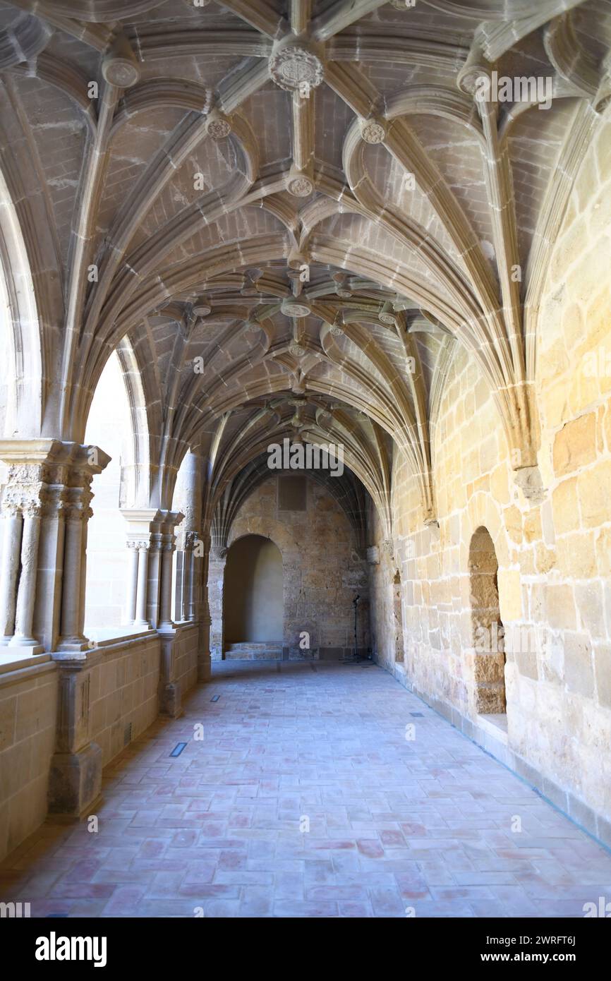 Monastero di Santa Maria la Real de Fitero (cistercense XII secolo). Fitero, Comunidad Foral de Navarra, Spagna. Foto Stock