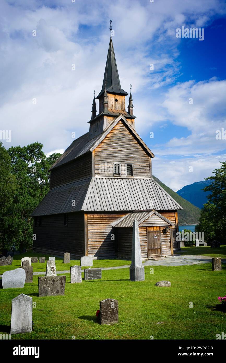 Kaupanger Stave Church, Norvegia Foto Stock