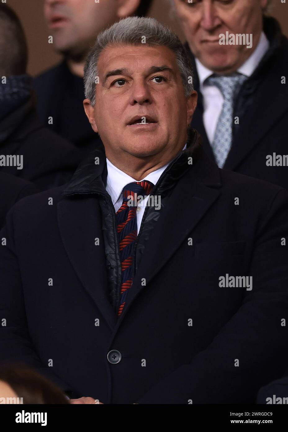 Barcellona, Spagna. 12 marzo 2024. Joan Laporta prima della partita di UEFA Champions League all'Estadi Olimpic Lluis Companys, Barcellona. Il credito per immagini dovrebbe essere: Jonathan Moscrop/Sportimage Credit: Sportimage Ltd/Alamy Live News Foto Stock