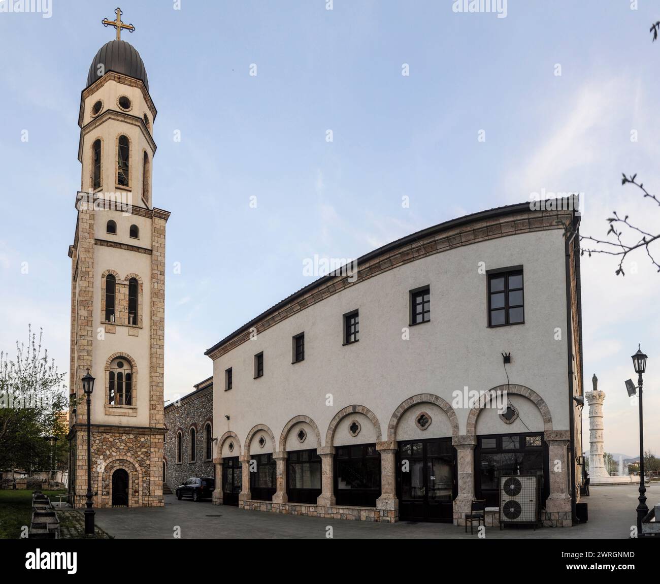 Chiesa ortodossa macedone „Natività della Santa madre di Dio“ o Chiesa della Natività della Beata Vergine Maria a Skopje. Foto Stock