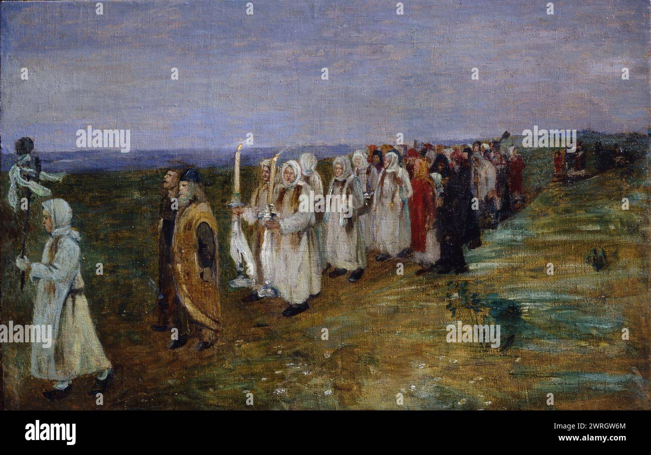 Processione di Pasqua. Si trova nella collezione del Museo di storia e Arte, Ramenskoye. Foto Stock