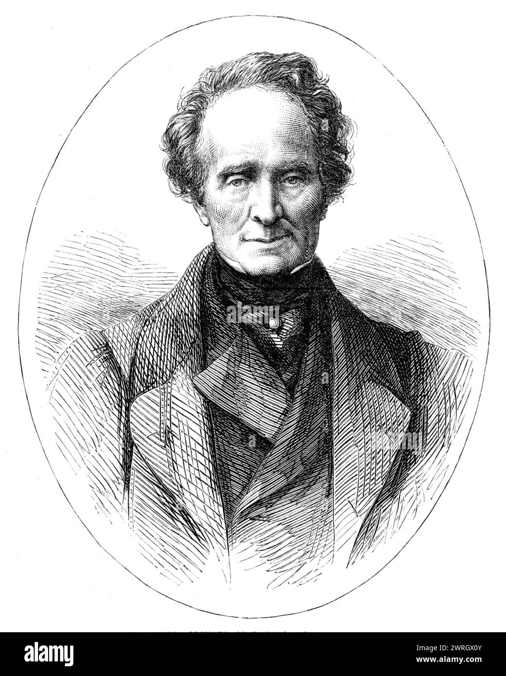 Il defunto M. Mocquard, segretario privato dell'imperatore Napoleone III, 1864. "Il maresciallo Vaillant pronunciò un'orazione funebre sulla tomba, in cui lodò la fedeltà di M. Mocquard all'Imperatore. Disse di essere venuto a portare l'ultimo addio del sovrano dal quale il defunto aveva così recentemente ricevuto un ultimo abbraccio. M. de la Guerronn&#xe8;re ha anche tenuto un discorso, nel quale ha reso omaggio a M. Mocquard in nome del Senato e della stampa. Viene annunciato che le opere letterarie di M. Mocquard saranno presto raccolte e pubblicate in un unico volume. Ha scritto, oltre a "la Foto Stock