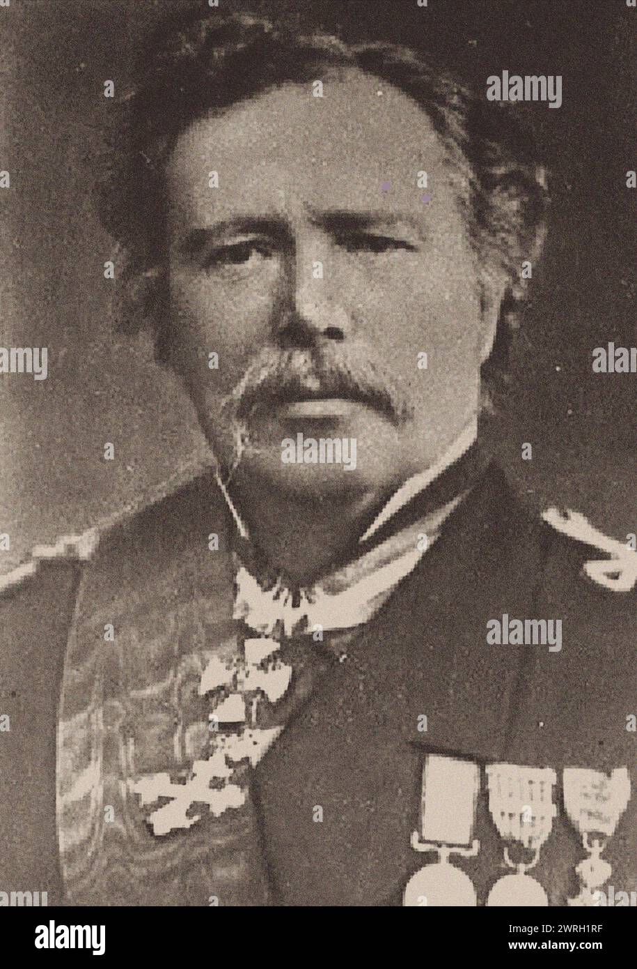 Ritratto dell'ammiraglio Vittorio Arminjon (1830-1897). Collezione privata Foto Stock