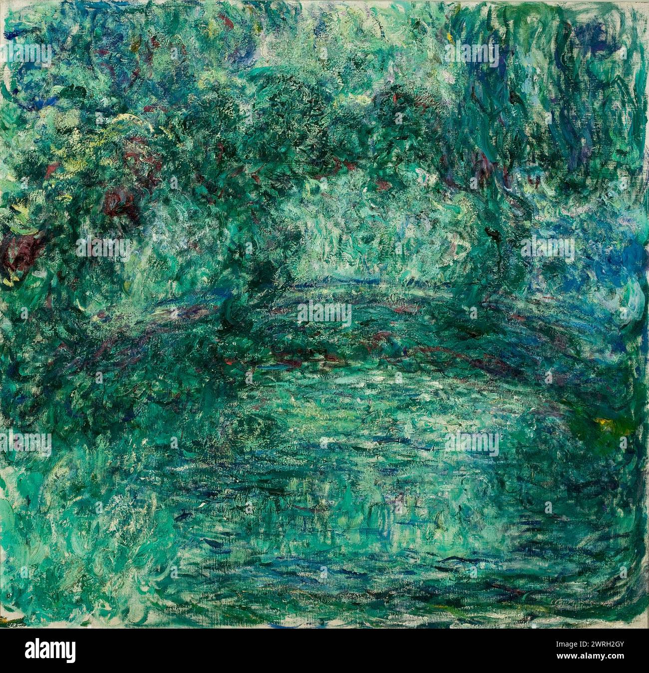 Ponte giapponese sul laghetto Water-Lily a Giverny, 1920-1924. Si trova nella Collezione del Museu de Arte de S&#xe3;o Paulo. Foto Stock