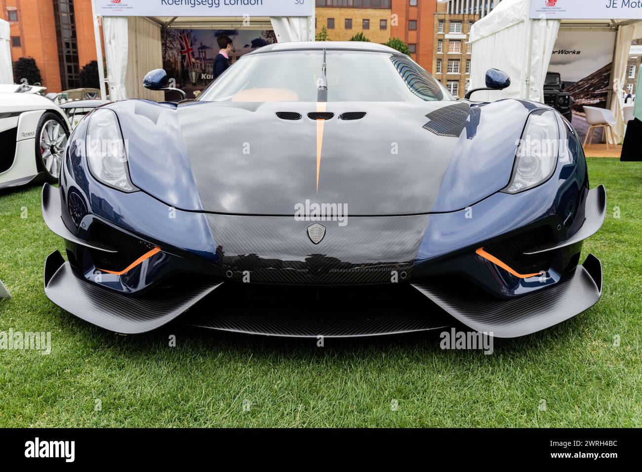 Koenigsegg alla mostra di auto d'epoca del Concours di Londra Foto Stock