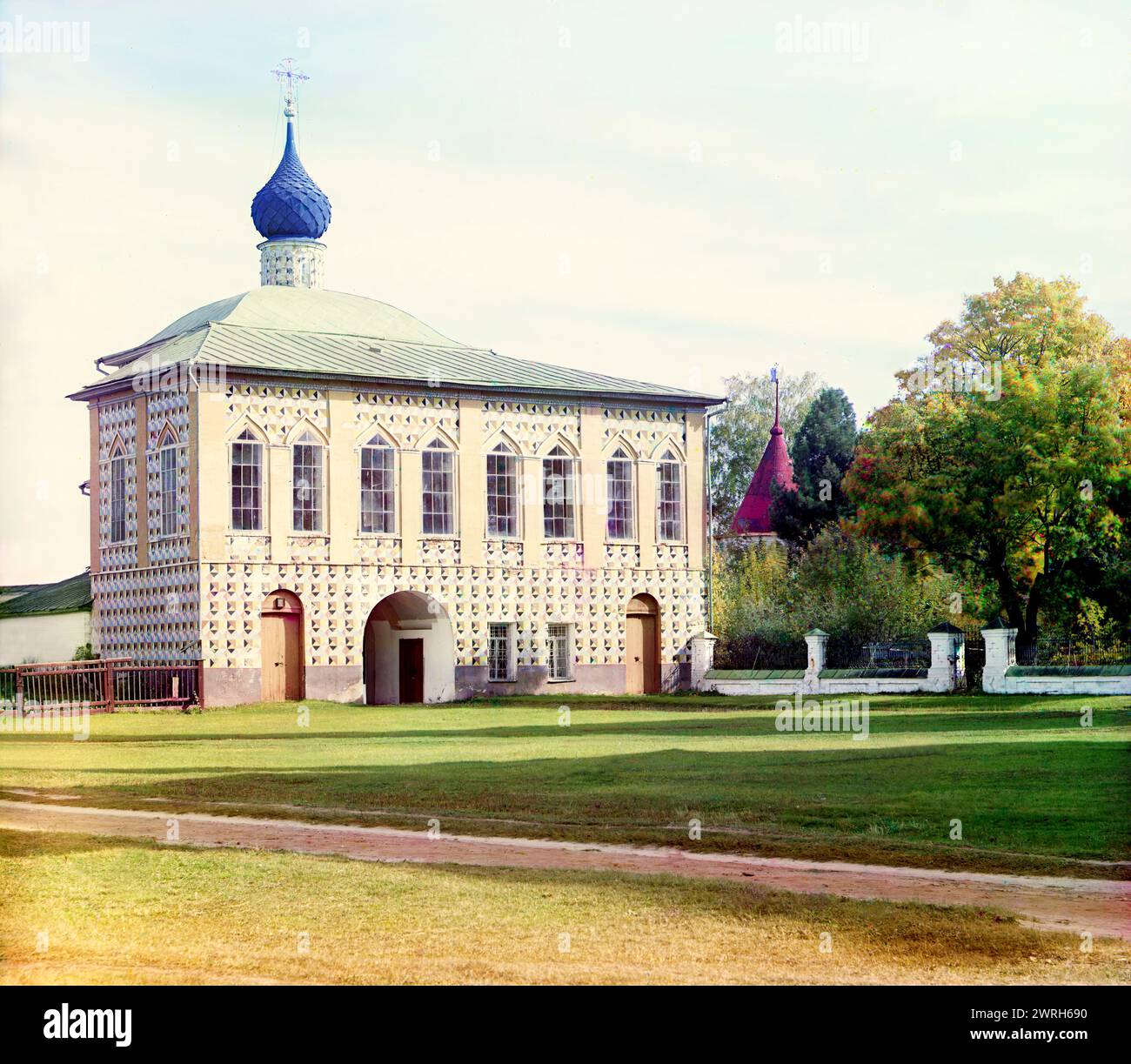 Chiesa di Nikolskaia nel monastero di Makaryev, 1910. Foto Stock