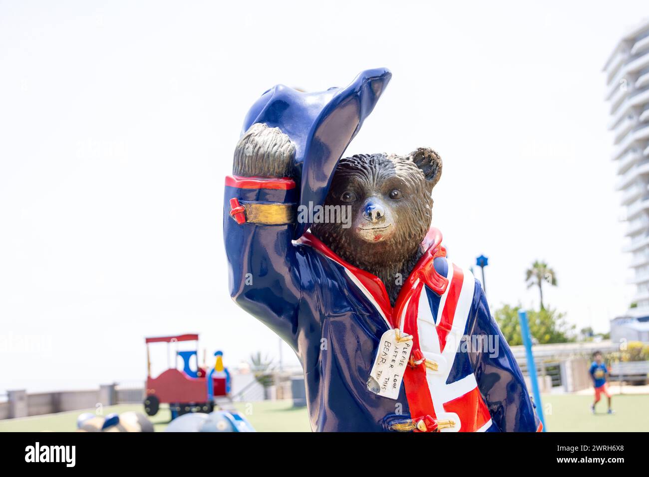 Statua dell'orso Paddington a Lima, Perù Foto Stock