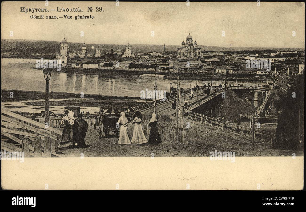 Irkutsk. Vista generale, 1904-1917. Biblioteca nazionale della Russia Foto Stock