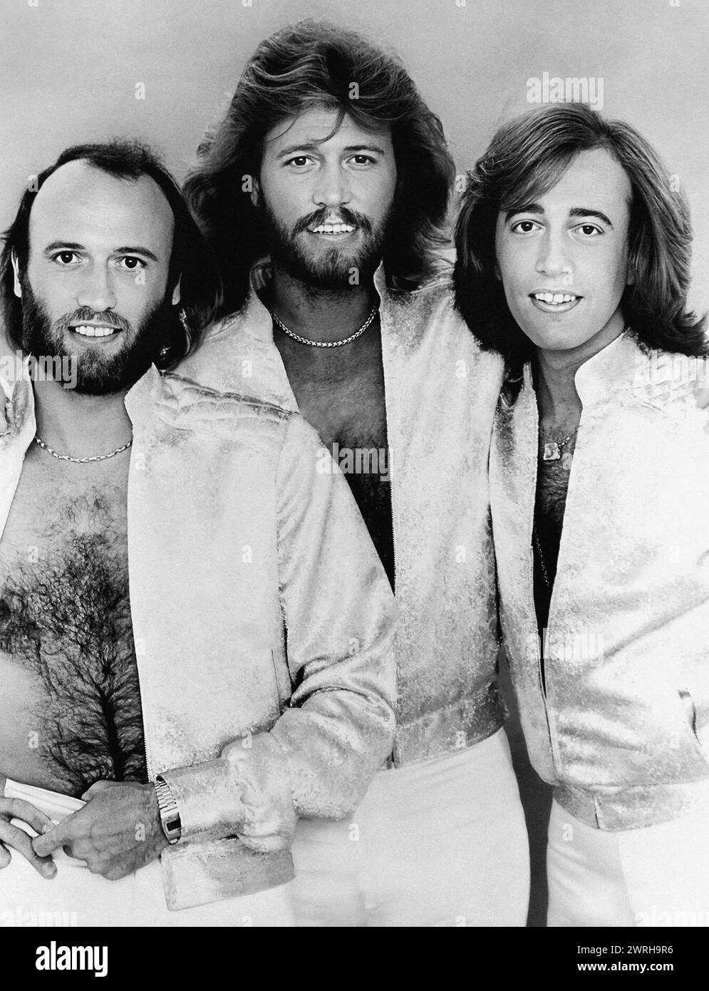 Maurice Gibb, Barry Gibb, Robin Gibb (The Bee Gees), 1978 circa. Foto Stock