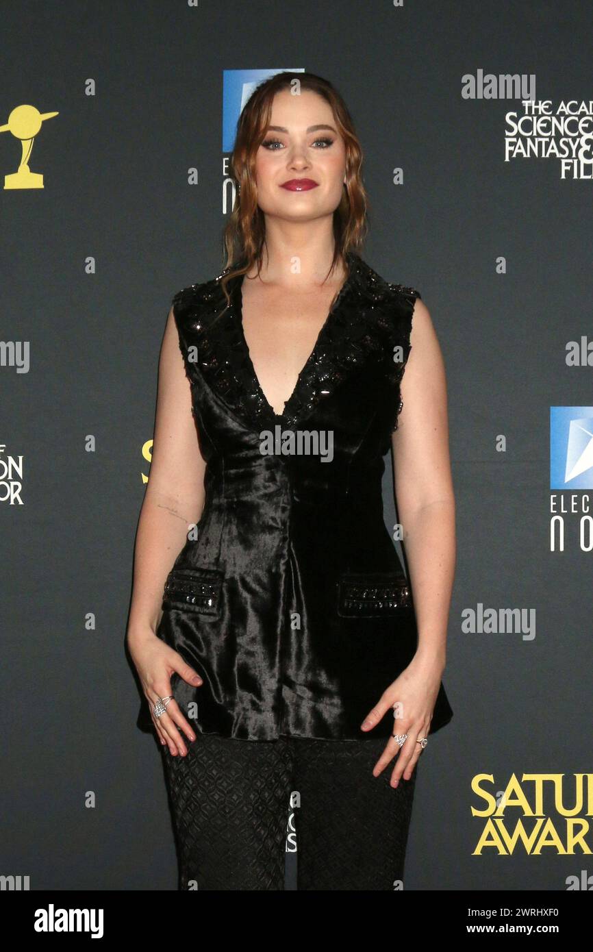4 febbraio 2024, Burbank, CA, Stati Uniti: LOS ANGELES - FEB 4: Ginny Gardner ai Saturn Awards 2024 al Burbank Convention Center il 4 febbraio 2024 a Burbank, CA. (Credit Image: © Kay Blake/ZUMA Press Wire) SOLO PER USO EDITORIALE! Non per USO commerciale! Foto Stock