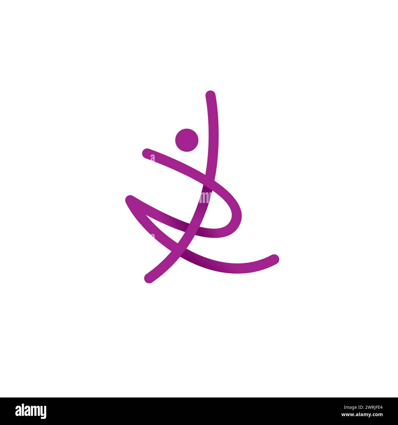 Logo YR Yoga. Logo Sport. Logo YR Letter persone Illustrazione Vettoriale