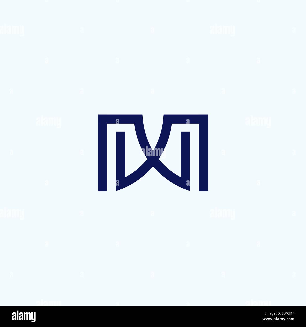 Logo MW Design semplice e pulito. Icona MW lettera Illustrazione Vettoriale