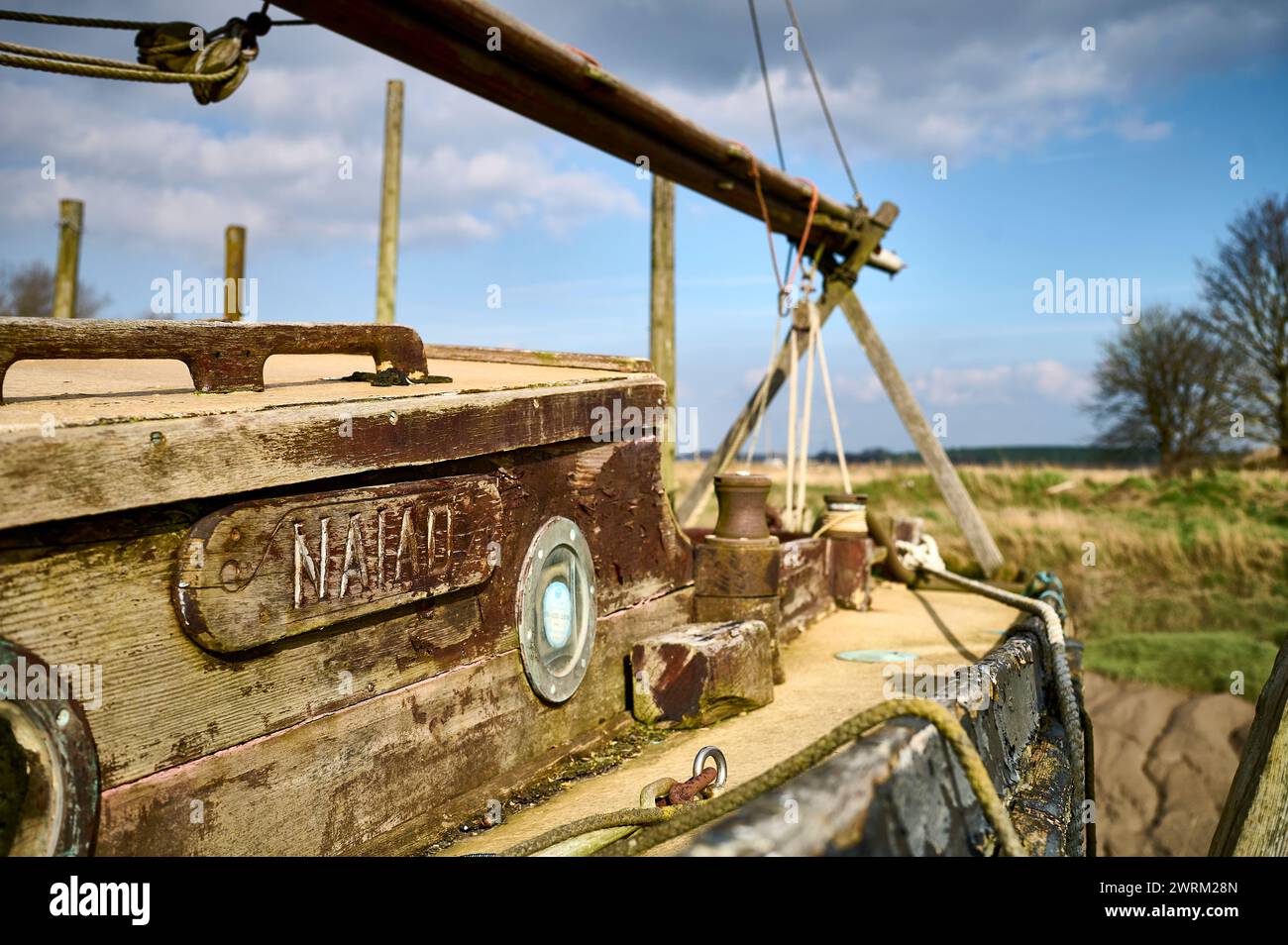 Relitto sulla riva di Skippool Creek, Lancashre Foto Stock