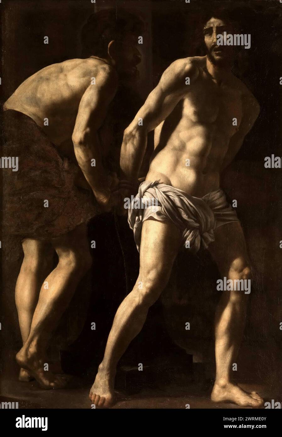 Cristo alla colonna Giovanni Battista Caracciolo (Battistello) (1578-1635) Foto Stock