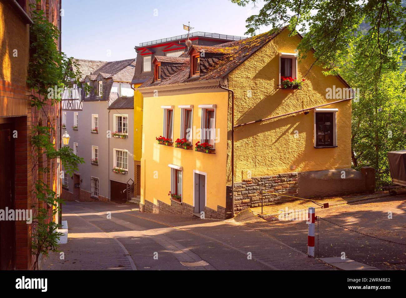 Cochem, splendida città sul romantico fiume Mosella, Germania Foto Stock