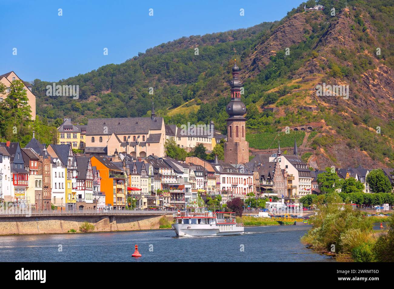 Cochem, splendida città sul romantico fiume Mosella, Germania Foto Stock