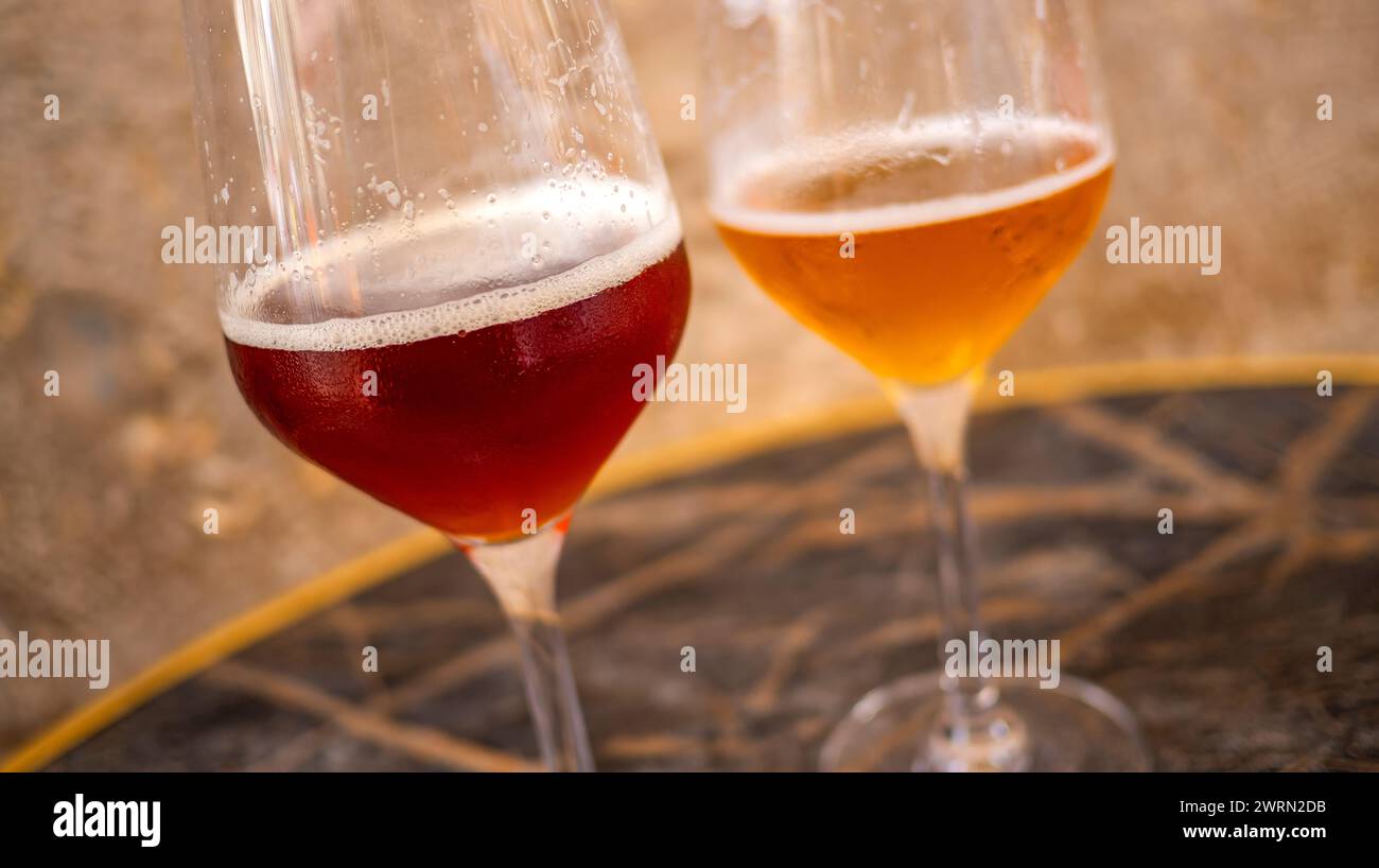 Bicchiere di birra al Public Bar, Spagna, Europa Foto Stock