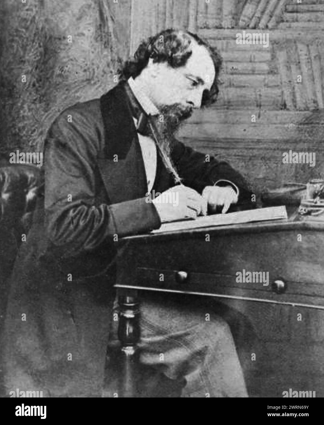 CHARLES DICKENS (1812-1870) romanziere inglese intorno al 1859. Foto Stock