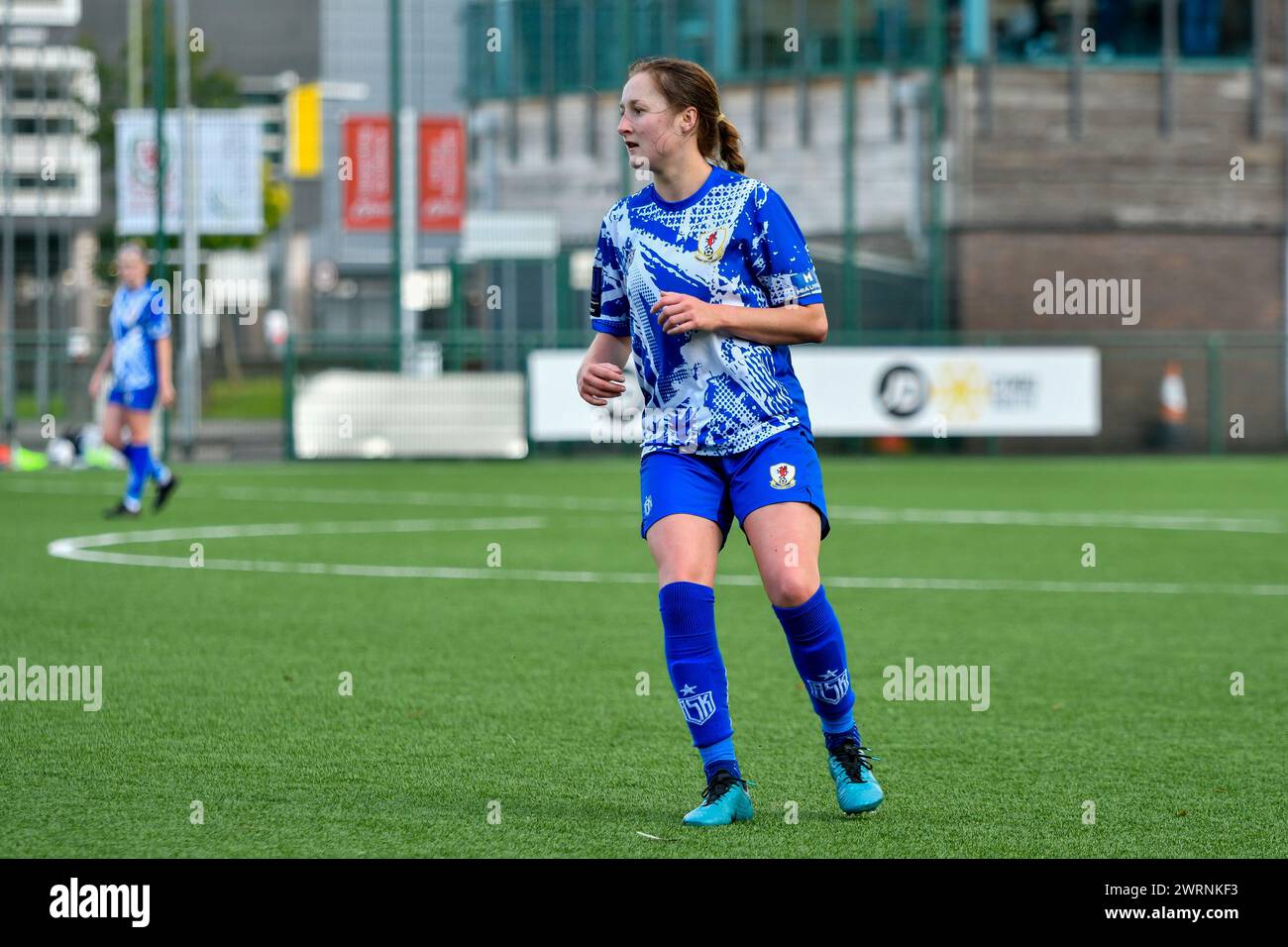 Ystrad Mynach, Galles. 3 ottobre 2021. Chloe Lloyd di Cardiff City Ladies durante la partita di fa Women's National League Southern Premier Division tra Cardiff City Ladies e Hounslow Women al Centre of Sporting Excellence di Ystrad Mynach, Galles, Regno Unito, il 3 ottobre 2021. Crediti: Duncan Thomas/Majestic Media. Foto Stock