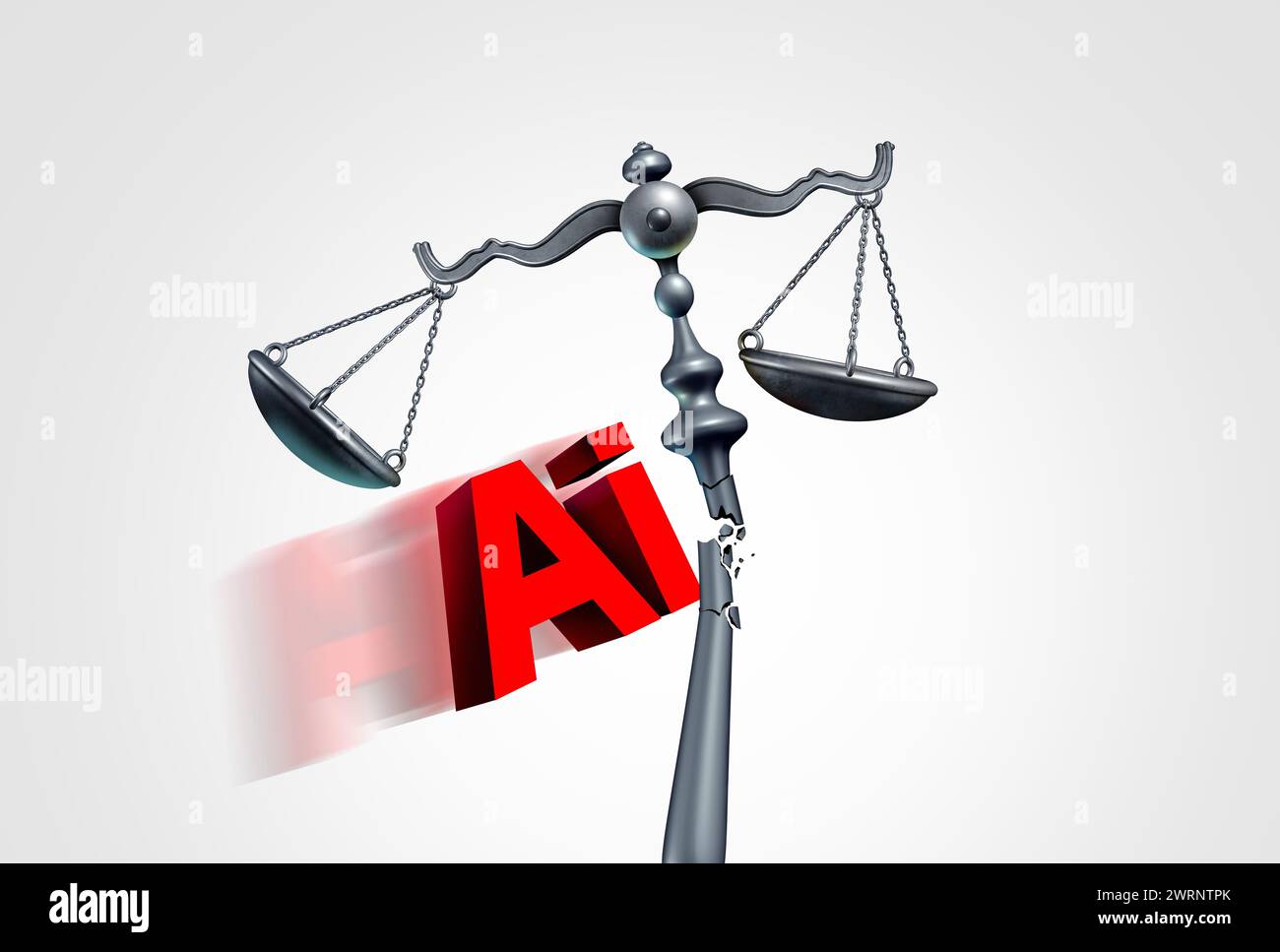 Regolamento sulle leggi sull'intelligenza artificiale come tecnologia per l'intelligenza artificiale che modifica le questioni legali ed etiche per le implicazioni in materia di copyright e proprietà intellettuale Foto Stock