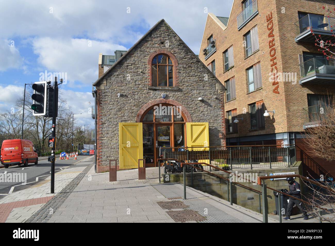 Bertha's Sourdough Pizza a Wapping Wharf, Bristol, Inghilterra, Regno Unito. 26 febbraio 2024. Foto Stock